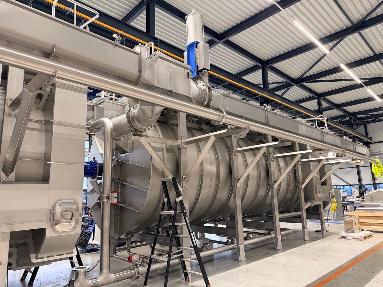 Large industrial dryer installation