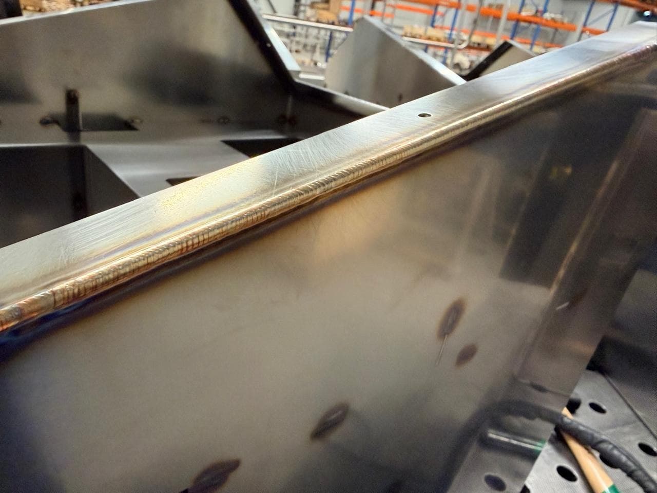 Fabricated stainless steel channels